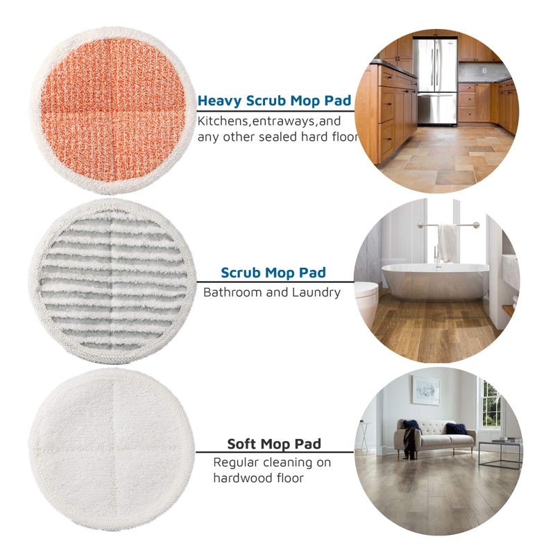 F Flammi 6 Pack Replacement Pads for Bissell Spinwave 2124 2039A 2307 23157 20391 20399 Powered Hard Floor Mop - Image 2